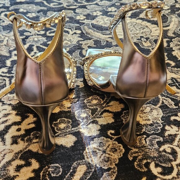 NEW Badgley Mischka Women's Ziana Curvy Stiletto with Gemstone Straps, Size 8 - Picture 3 of 11